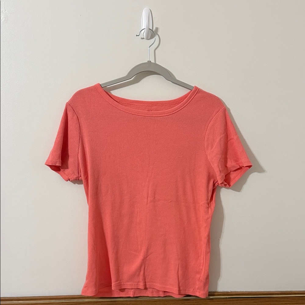 Time and Tru Coral Short Sleeve Tee